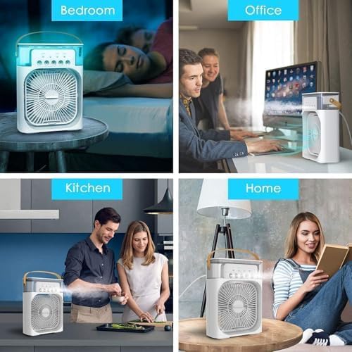 Mini Cooler for Room Cooling AC Portable Mini Fan Artic Cooler with 7 Co (off White)