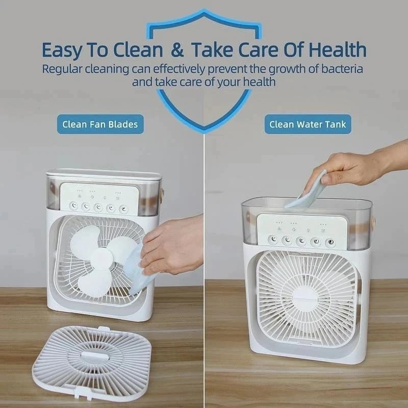 Mini Cooler for Room Cooling AC Portable Mini Fan Artic Cooler with 7 Co (off White)